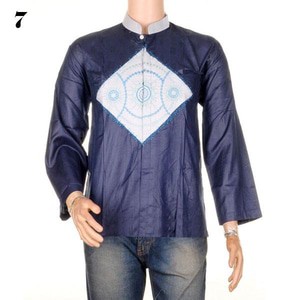 Baju Koko-Busana Muslim Pria Lengan Panjang Kafa Bordir Trapesium No 8
