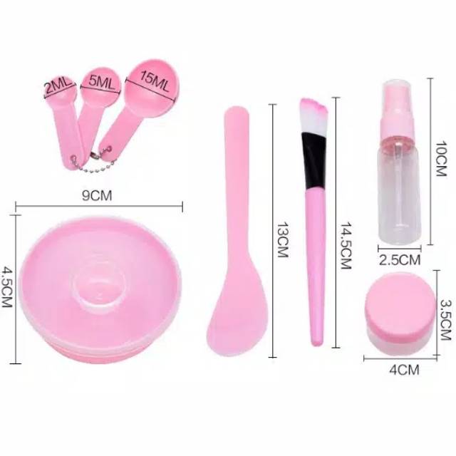 Medan Termurah Best seller set 6in1 Mangkok masker+kuas+sendok+spatula+botol+wadah