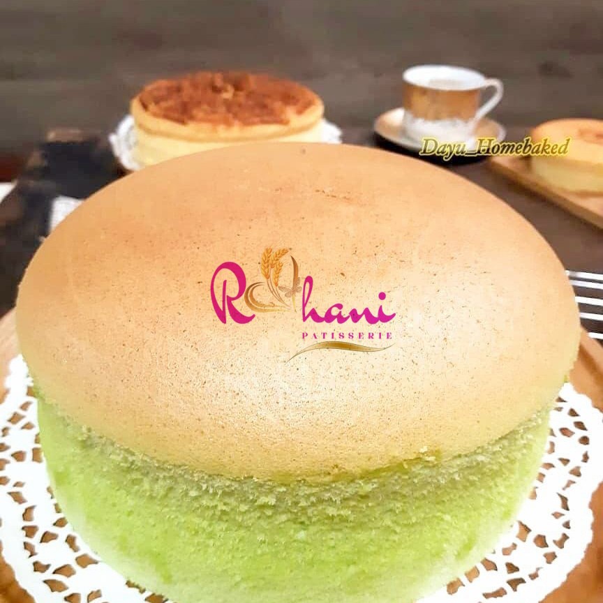 

Bolu Japanese Cheese Cake Pandan - Rhani Patisserie