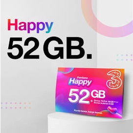 Kartu Perdana Tri happy 52GB