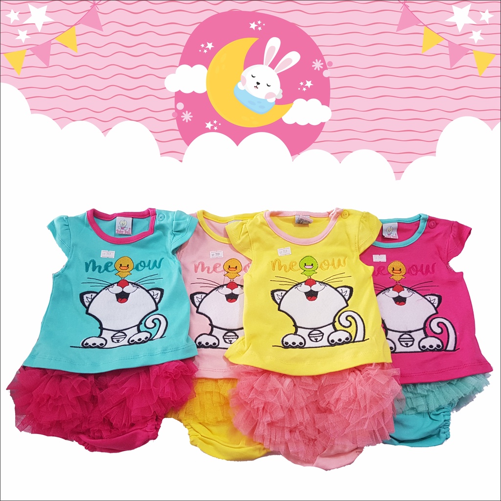 ❤ Baby Fashion ❤ SETELAN ROK TUTU BAYI PEREMPUAN 3-9BLN / BABY GIRL DRESS TILE TEE ALLSIZE