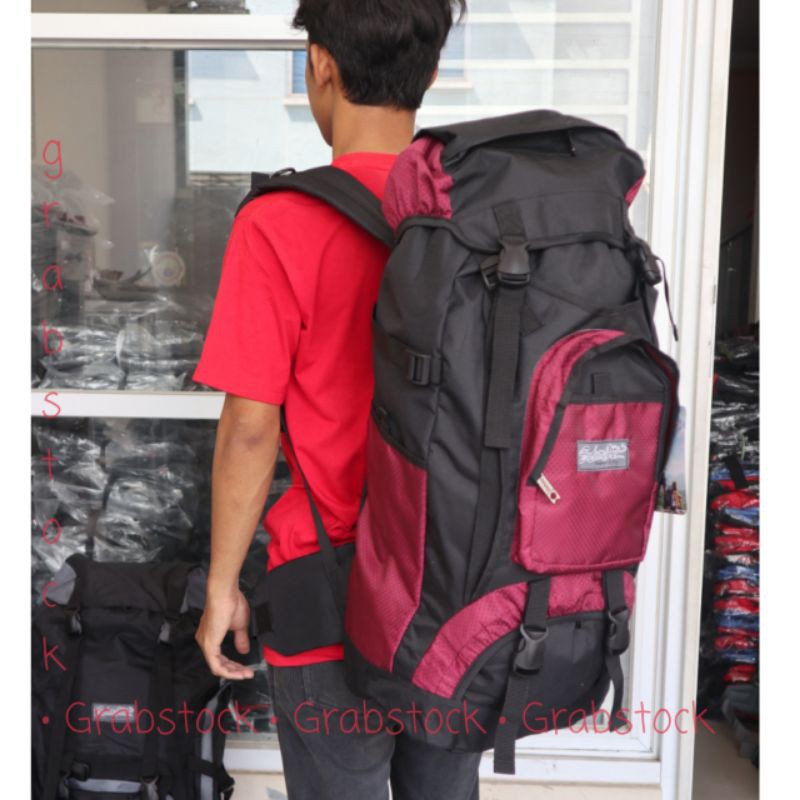 Grabstock Carrier Tas Hiking Camping 65L Kualitas Premium