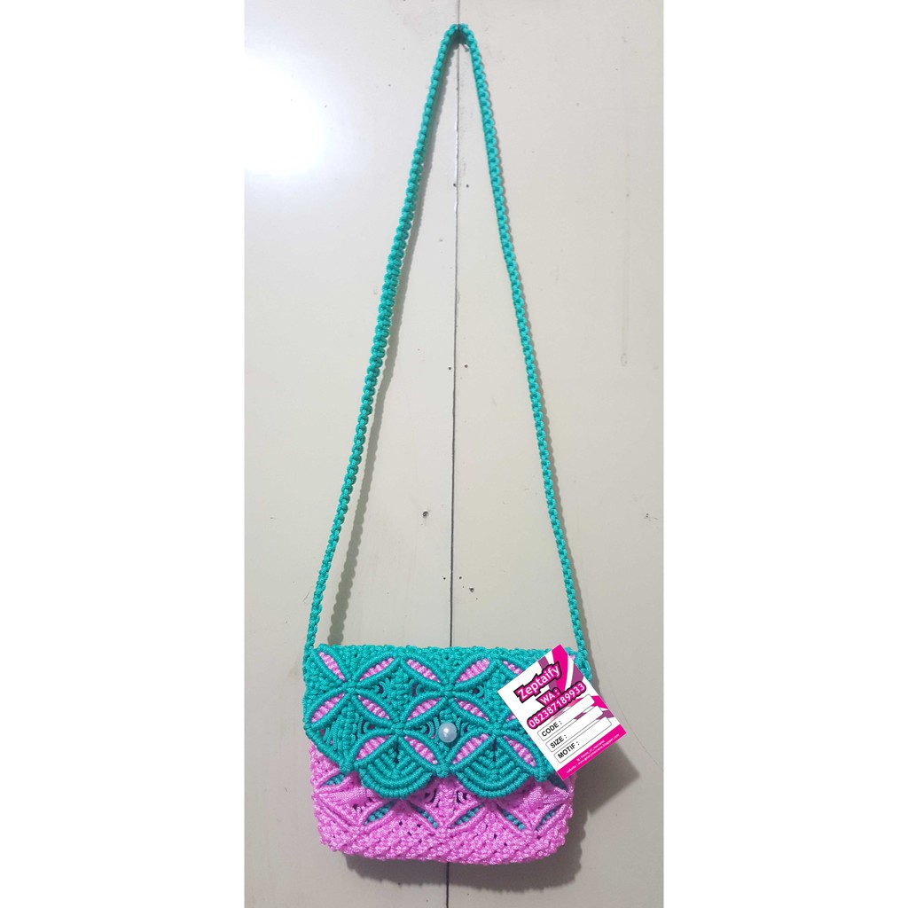 Tas Tali Kur Modifikasi Menggunakan Tutup Warna Pink Baby Hijau Tosca