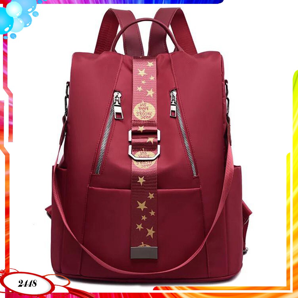 BQ2448 / EL652 1KG BISA 2TAS TAS RANSEL BISA SELEMPANG MOTIF STAR BY TAS BATAM OFFICIAL SHOP IMPORT