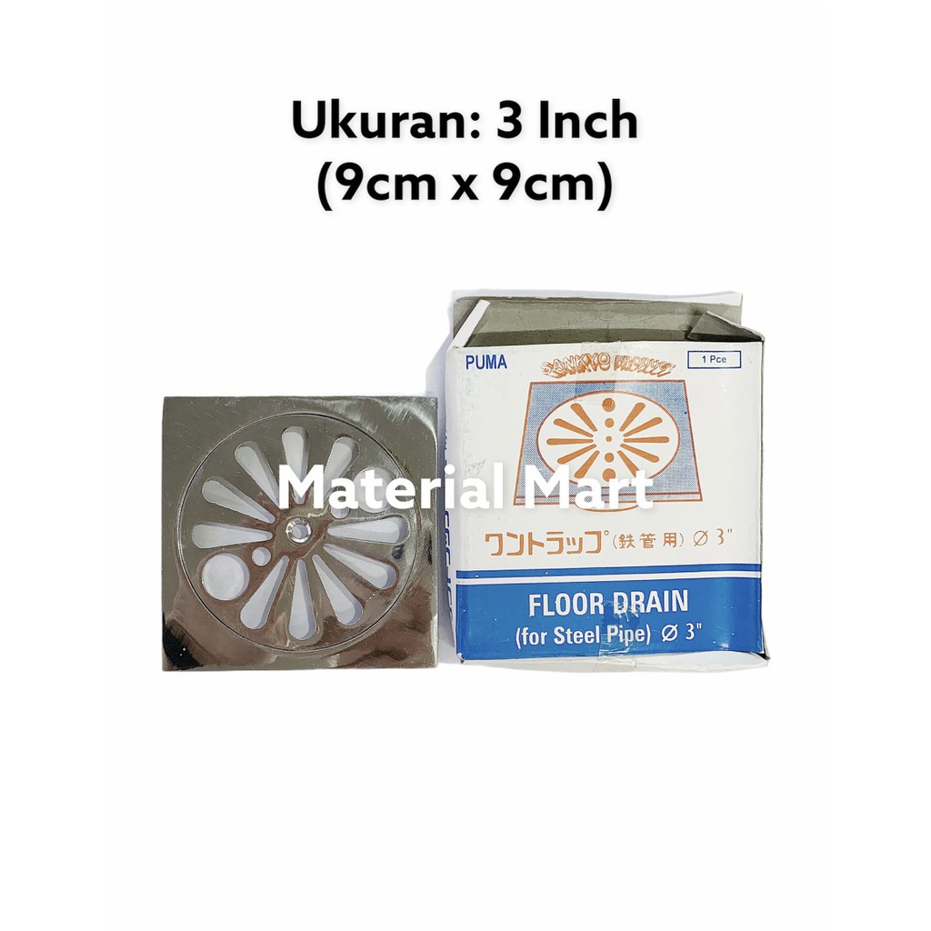 Saringan Got 3 Inch | Floor Drain 3&quot; | Saringan Kamar Mandi WC Toilet | Material Mart