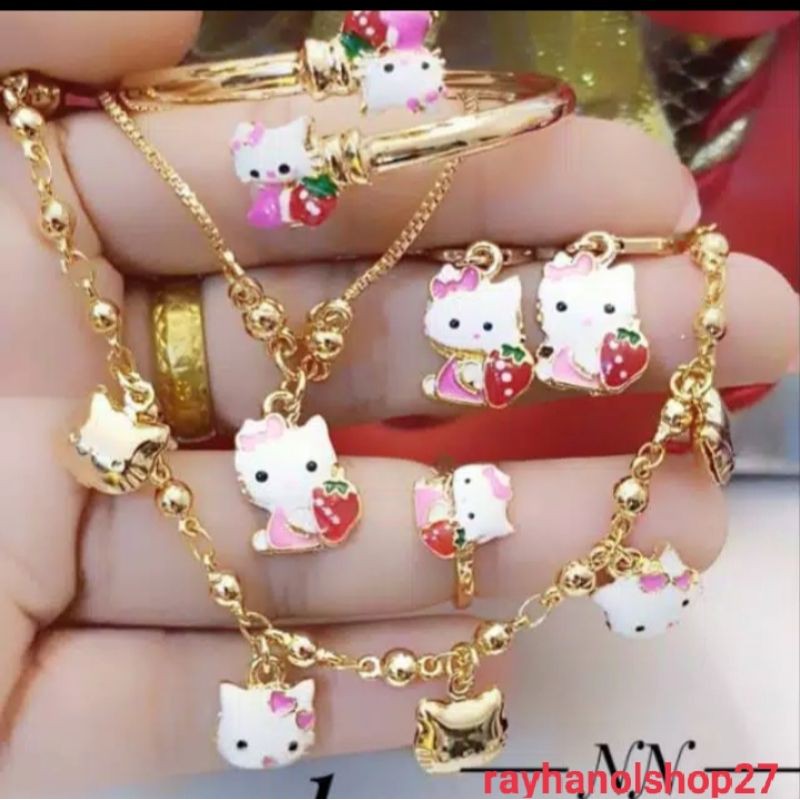 XUPING SET ANAK LAPIS EMAS 24 K terlaris