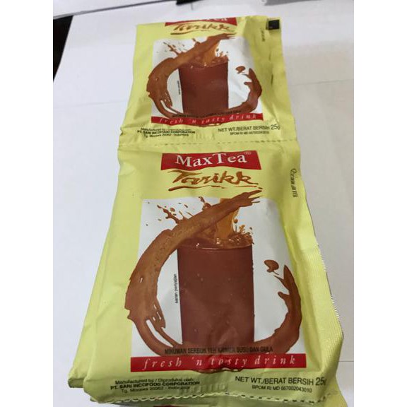 

Teh Tarik Max Tea 1 Renceng / 10 Sachet / Sashet / Pcs / Maxtea TERMURAH