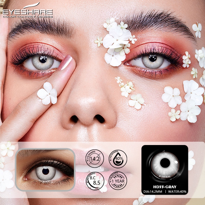 Lensa Kontak Gradien[COD]~SOFTLENS INNOCENT NORMAL &amp; MINUS BY EXOTICON BIG EYES 14.2MM WARNA PERI MUSIM PANAS BLUE BROWN GRAY Softlen Soflen Soflens