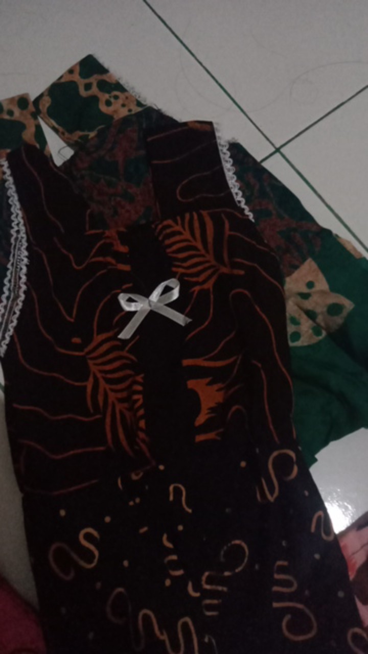 Daster Batik Anak Tanpa Lengan Pita,dress Anak Perempuan Murah Grosir Tl Rayon Klw