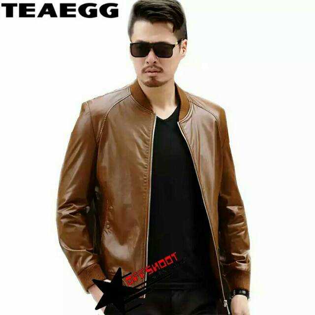 JAKET PRIA BOMBER Baru Trand Line Style Casual Black Brown Laki laki Cowo ziper Hight home industri