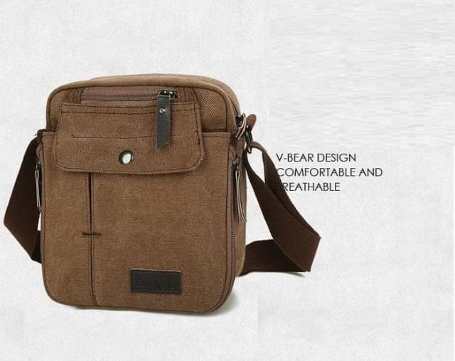 LR205 Tas selempang kanvas pria/Tas slempang cowok