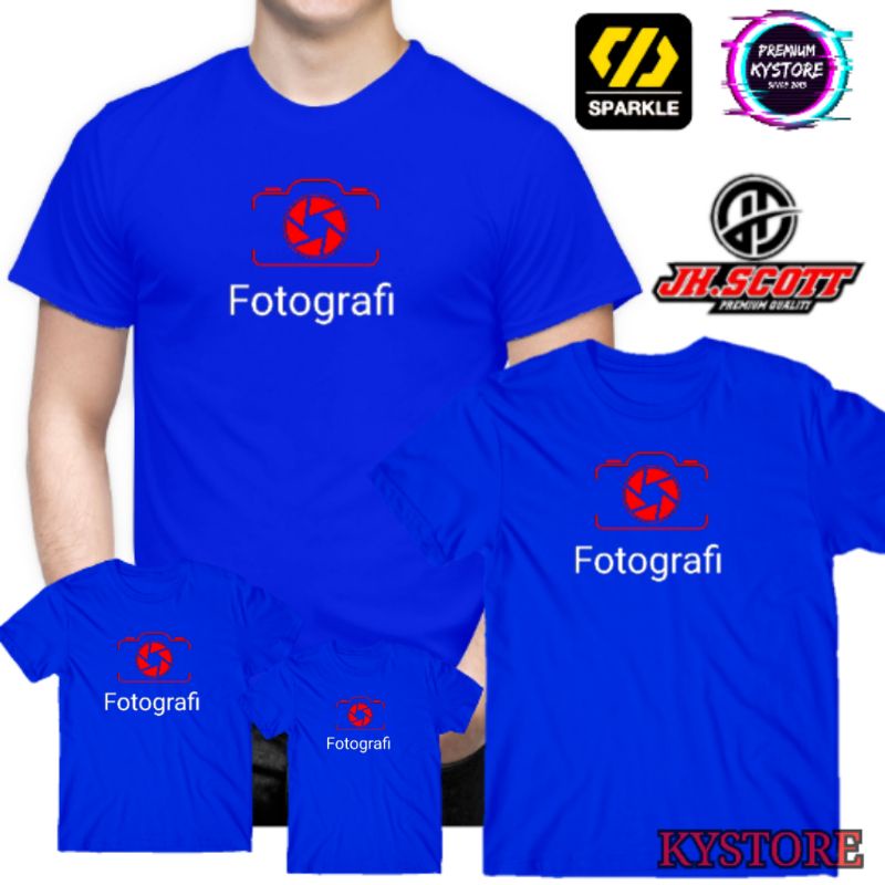 Kaos Fotografi Cotton Combad 30s Reaktif 30s size M,L,XL,XXL - Kystore