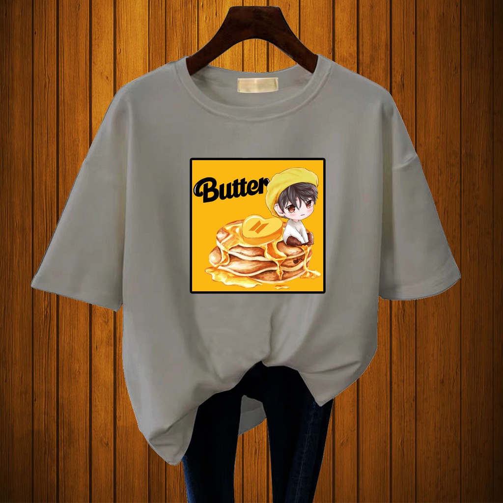 CALVIERO SHOP - BAJU KAOS ATASAN WANITA PRINT DTF BUTTER CHESS