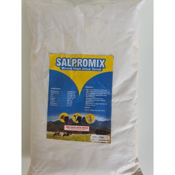 MINERAL HITAM/SALPROMIX 1KG/ MICRO MINERAL UNTUK TERNAK