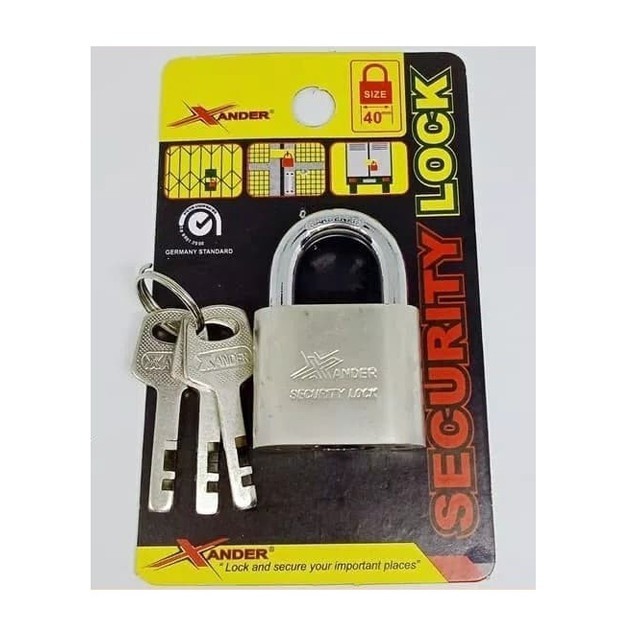 Gembok 40mm Pendek / Xander Security Lock 3 Key