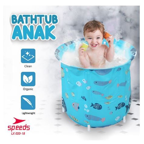 Bathtub Lipat Anak SPEEDS Portable Folding Barrel