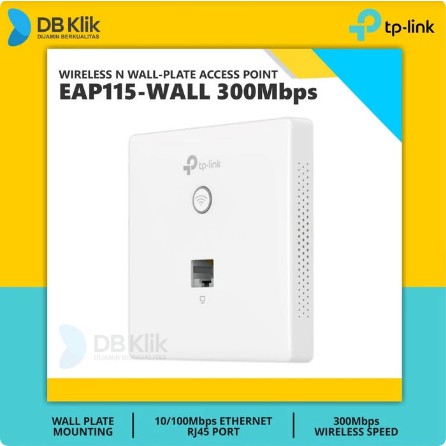 Access Point TP Link EAP115 Wall Plate 300Mbps - TPLink EAP 115 WALL