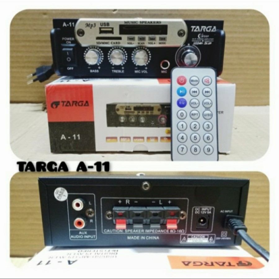 Ampli Mini Targa a11 Bluetooth Usb Amolifier power a 11