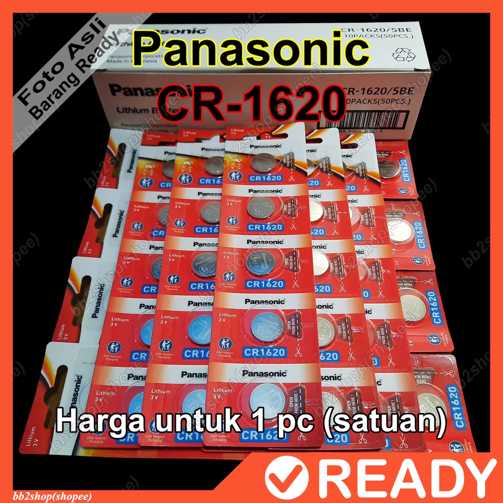 baterai panasonic cr1620 cr 1620 3v lithium battery ori batre kancing original asli