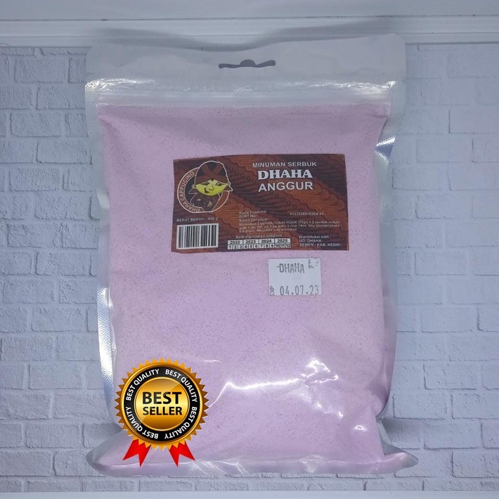 

Bubuk minuman Rasa Anggur DHAHA 500 gr / DHAHA Powder drink/ bubuk minuman rasa 500 gr