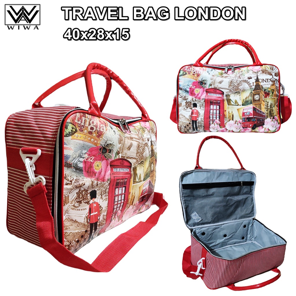 Tas Travel Bag Selempang Motif London Rose