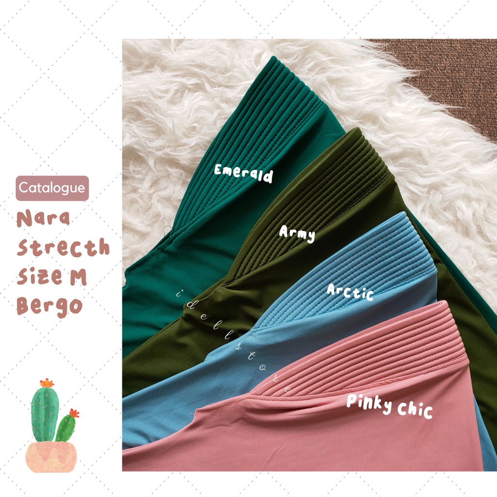 Nara Daily Stretch Bergo size M (Menutup dada) • Bergo Jersey Premium untuk Sekolah dan Olahraga