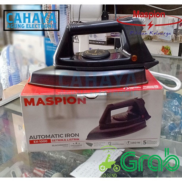 Jual Setrika Listrik Maspion Ex 1000 Automatic Iron Grab Gosend Murah Indonesia Shopee Indonesia