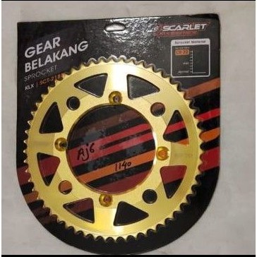 GIR GEAR BELAKANG KLX 150 428 55 T SCARLET