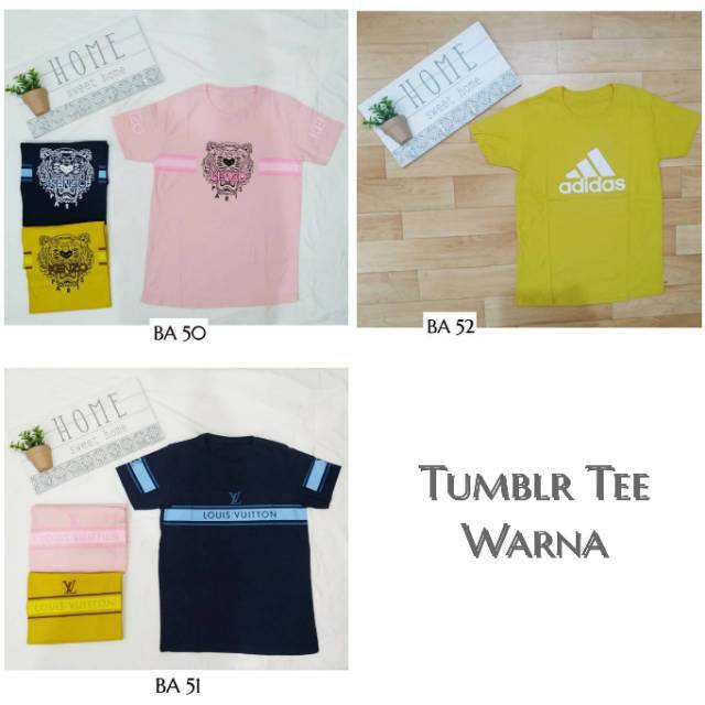 Kaos Tumblr Tee Warna / Kaos Murah Berkualitas / Part 1