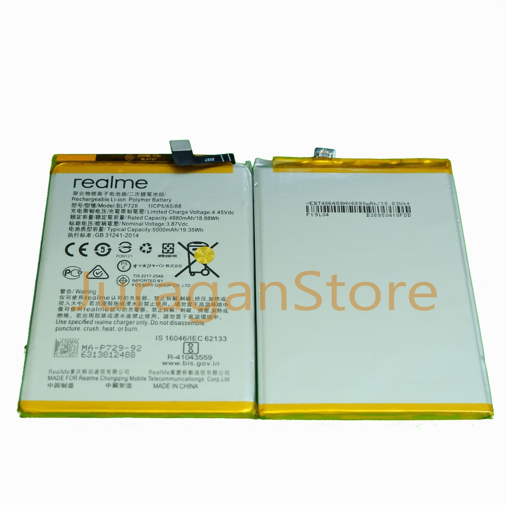 BATERAI BATRE BATTERY REALME 5 REALME 5i BLP729 BLP-729 ORIGINAL