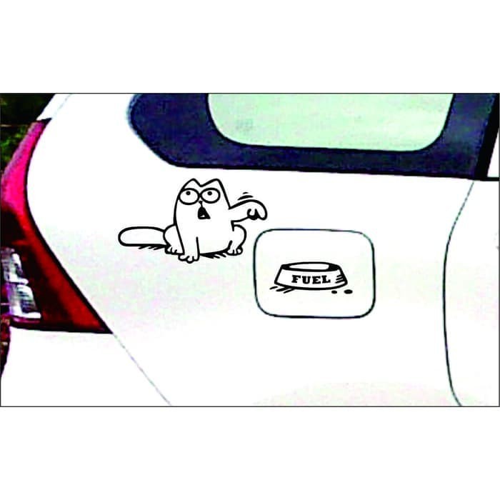 STICKER STIKER TANGKI MOBIL LUCU UNIK KUCING BY ADN