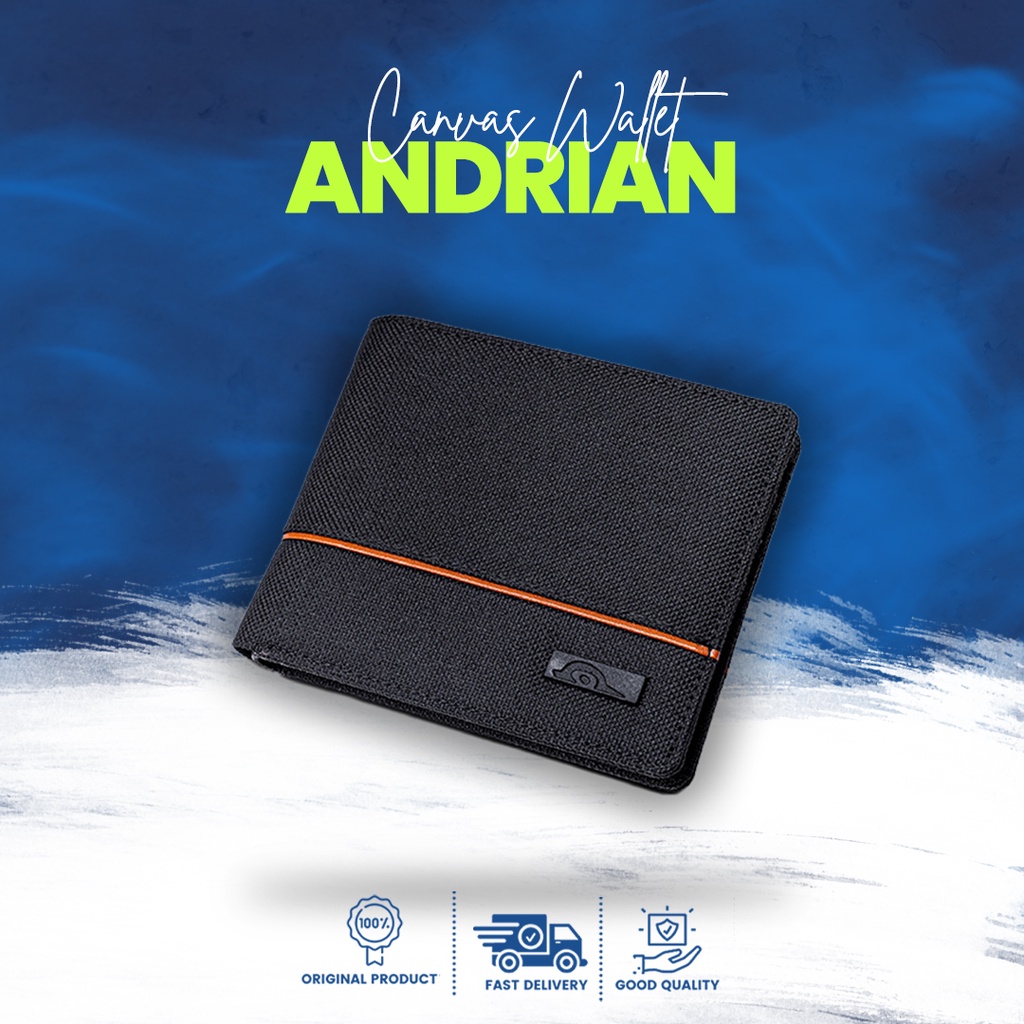 Dompet Wallet Uang Kartu Mini Lipat Tipis Murah Distro Kulit Canvas Pendek Motif Organizer Import Ko