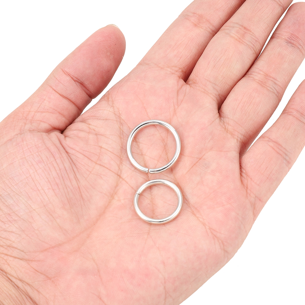 200pcs / Pak Konektor Split Ring Open Jump 3 / 4 / 5 / 6 / 7 / 8 / 10 / 12 / 14 / 16 / 18 / 20mm Warna Silver / Gold / Bronze Untuk Perhiasan Diy