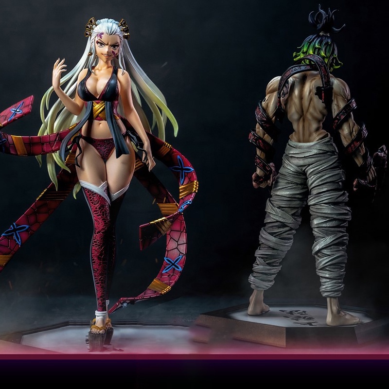 Mainan Action Figure Model Anime Demon Slayer Juuni Kituki Douma / Gyuutarou / Daki no Yaiba Kokushibou