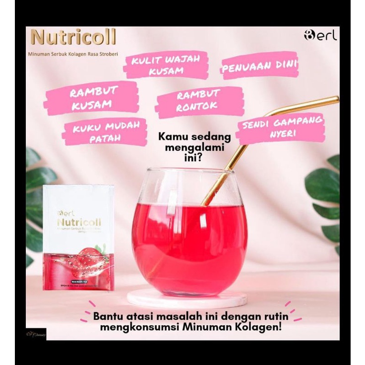 

Berl Nutricoll minuman kolagen dengan rasa strawberry
