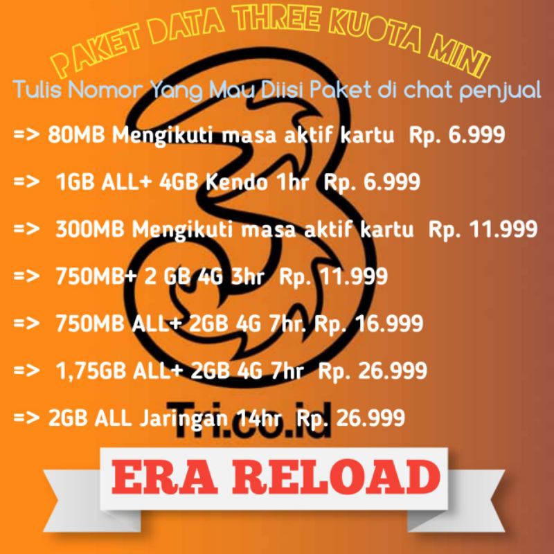 PAKET DATA TRI KUOTA MINI