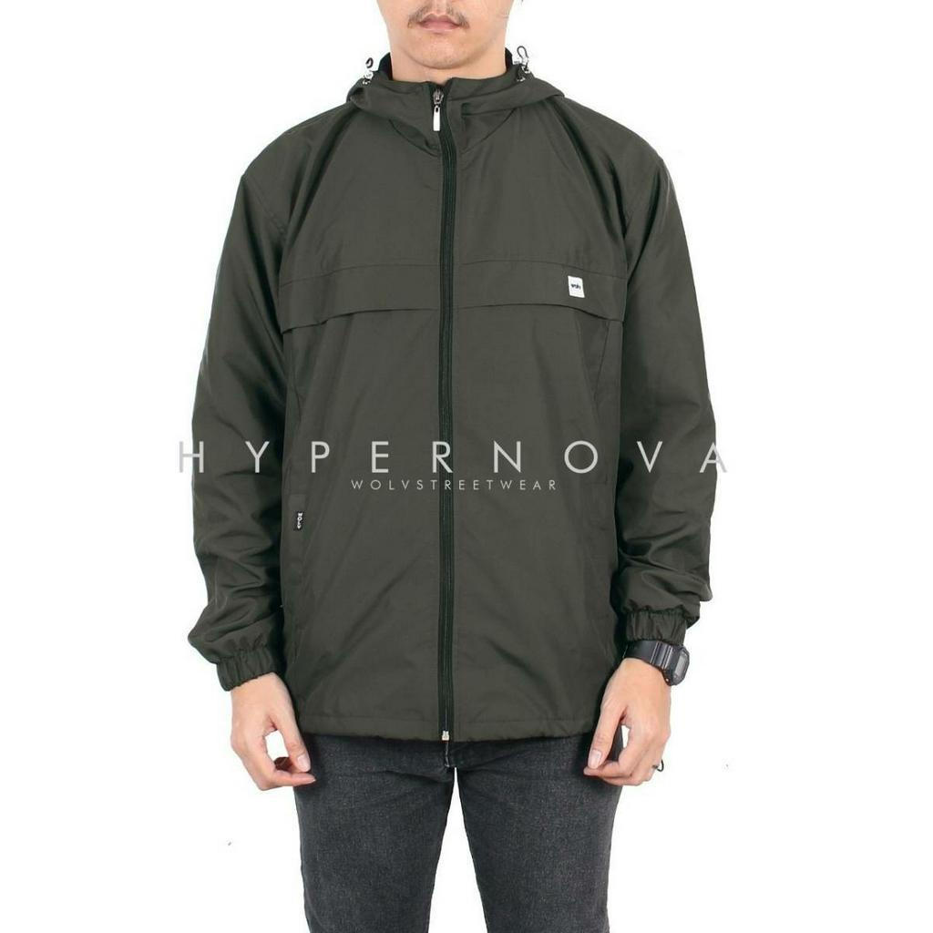 Wolv Original Product Jaket Parasut Pria Jaket Hypernova Hitam Jaket Outdoor