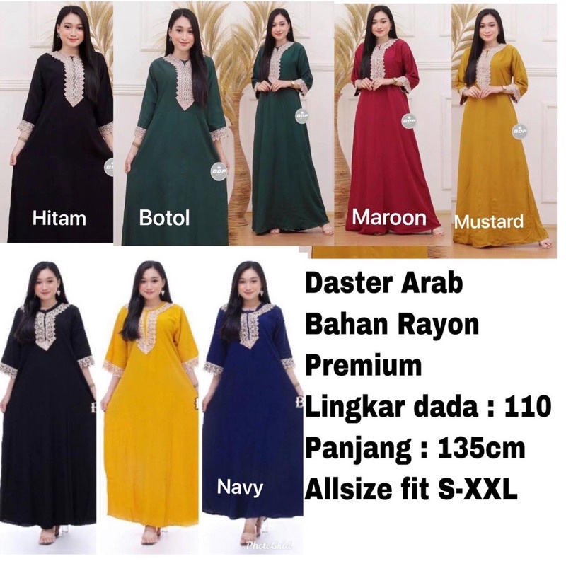 Daster arab rayon murah / gamis wanita / gaun muslimah