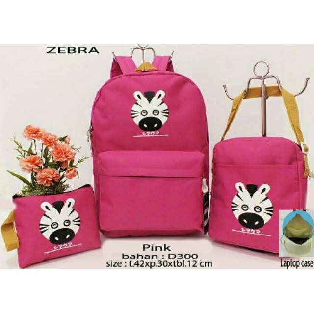 Tas Ransel Set Karakter Zebra TR4389