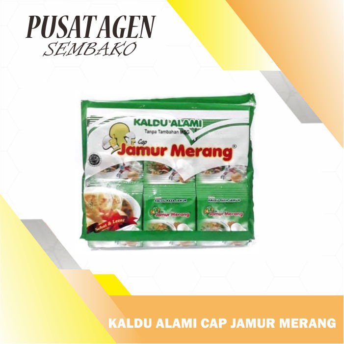 

KALDU ALAMI CAP JAMUR MERANG SACHET BUMBU MASAK PENYEDAP RENCENG SASET BOX