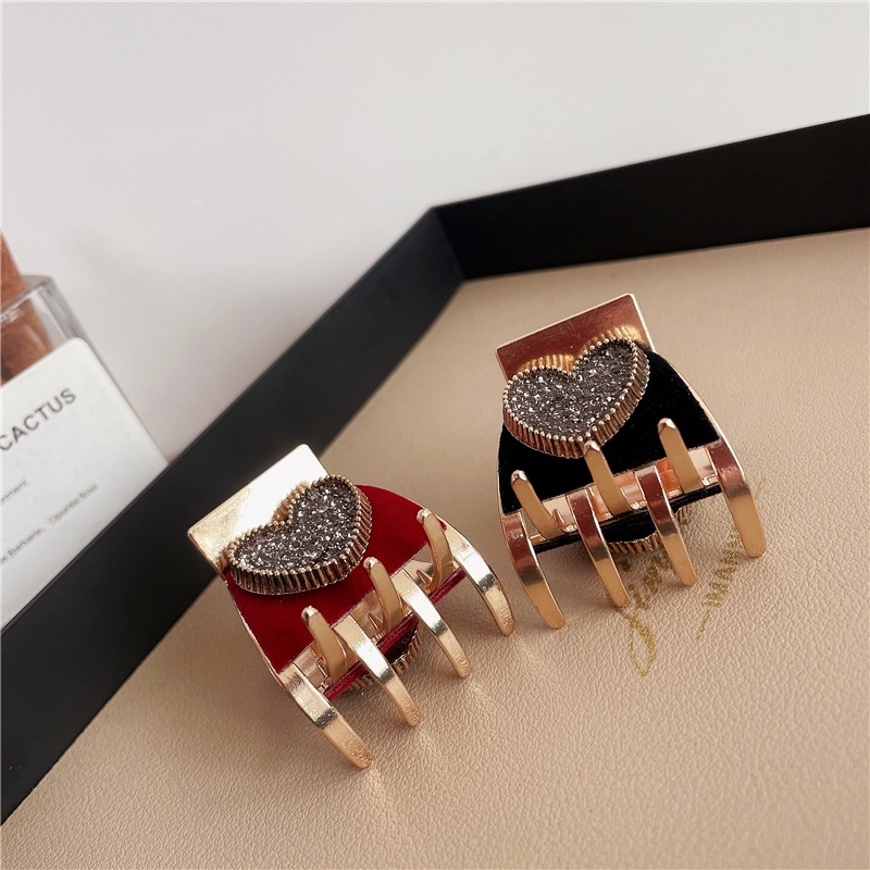 2022 Jepit Rambut Bentuk Cakar Kepiting Aksen Berlian Imitasi Untuk Wanita