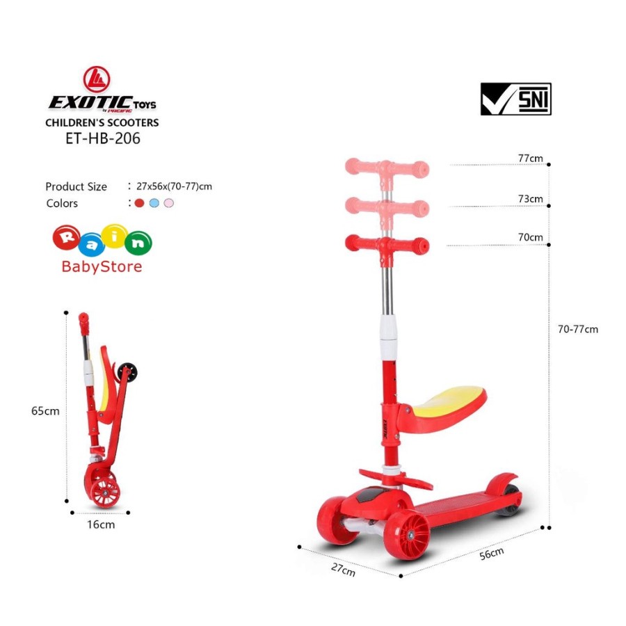 EXOTIC SCOOTER HB206 W/ SEAT MUSIC