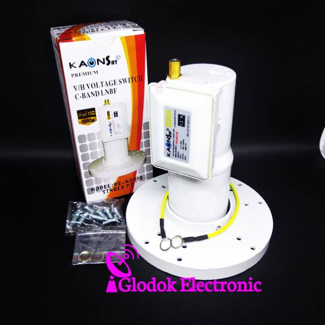 LNBF CBAND KAONSAT 13K PUTIH SINGLE OUTPUT LNB C-BAND 13K KAONSAT PUTIH
