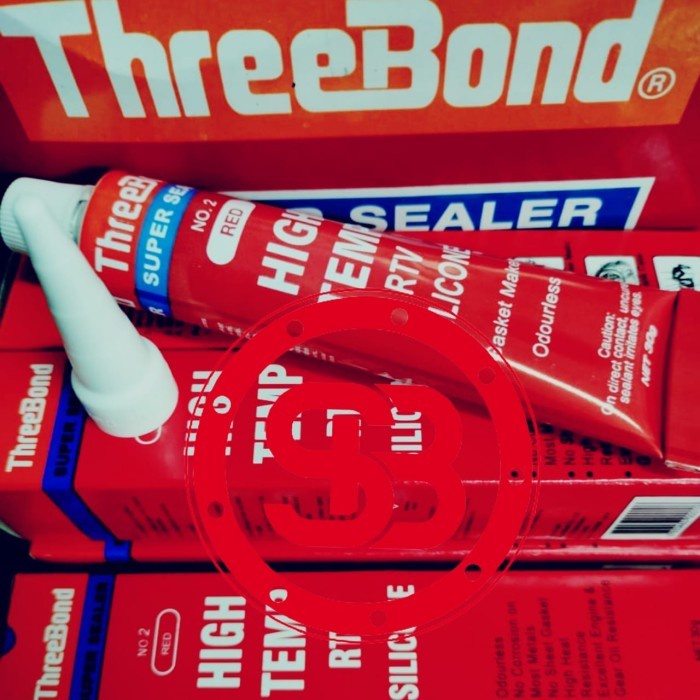 Lem Threebond SUPER SEALER No.2 HIGH Temp RTV Silicone Red Merah 30gr / 30 gr