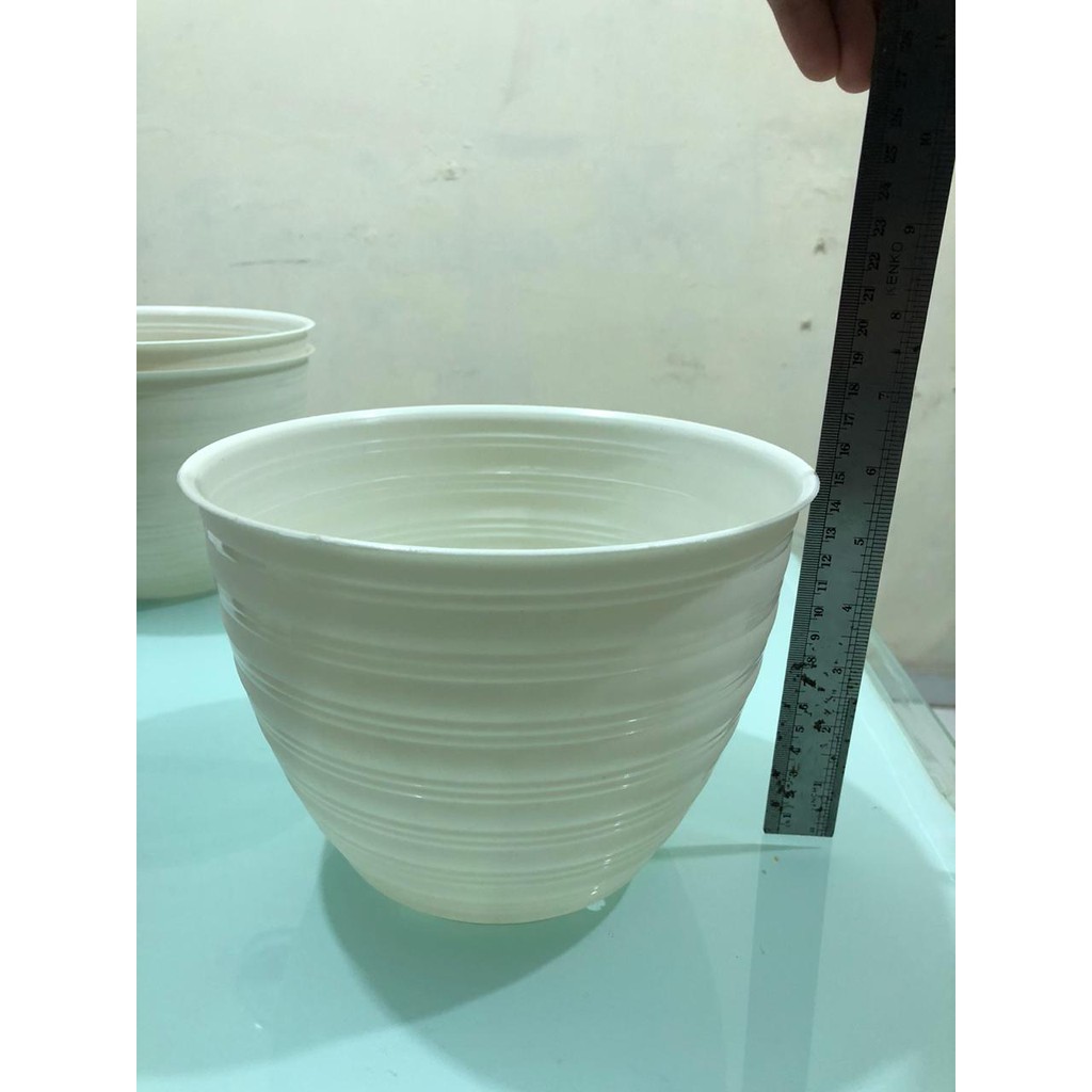 HPP - POT TAWON 21 CM - POT IVORY - POT TAWON IVORY 21 - POT TANAMAN HIAS - POT MODEL TAWON - POT 21