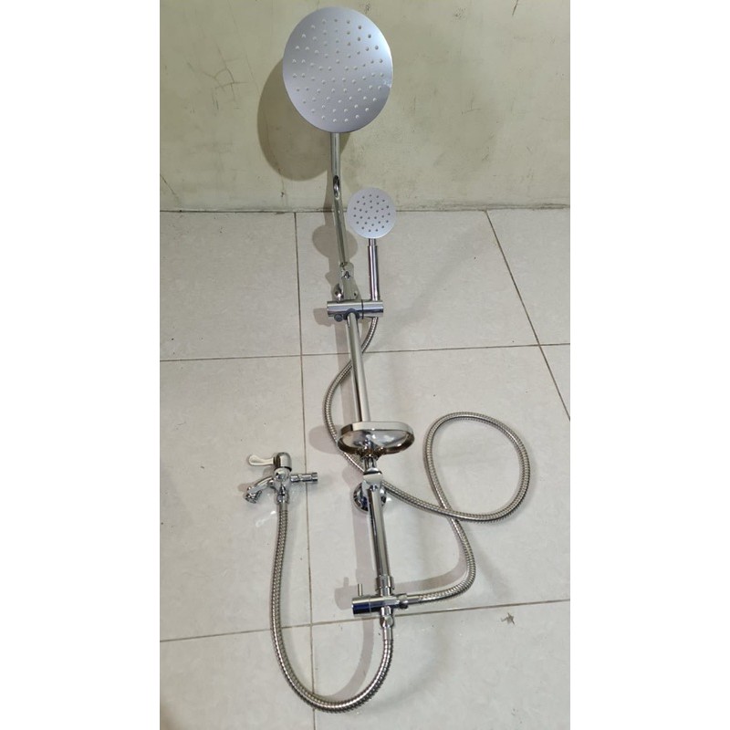 Paket shower tiang set coulomn stainless + kran cabang PROMO TERMURAH