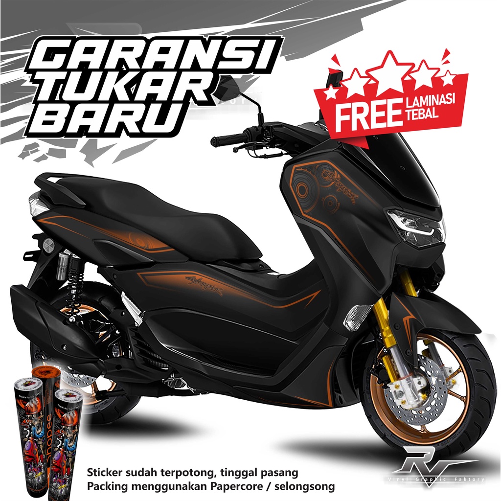 N02 Decal stiker / sticker Striping motor New Nmax 2022 / Nmax old Custom Full body