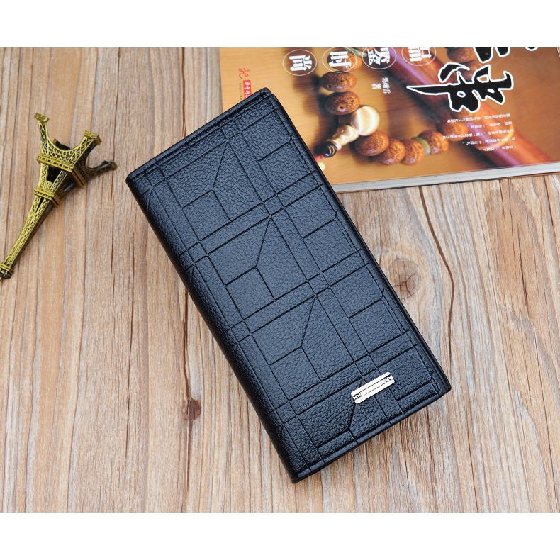 DOMPET LIPAT PRIA PANJANG PREMIUM HITAM MURAH DAIQISI EVULO KULIT ORIGINAL SLOT WA403B5 KARTU UANG IMPORT TIPIS BRANDED COWOK KEREN BATAM