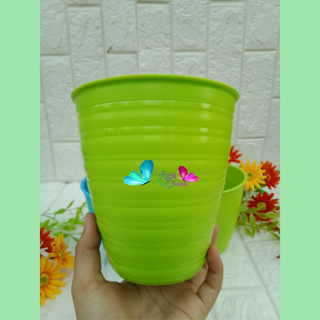 Pot Tawon Pirus 12 Cm Merk Madu Warna Pink Biru Hijau Motif Tawon Pot Plastik 12cm Pot Vas Bunga