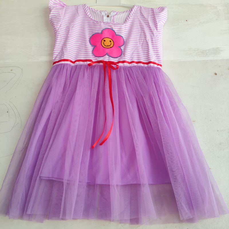 Dress anak cewek perempuan  3 4 tahun ( dress tutu strippina )